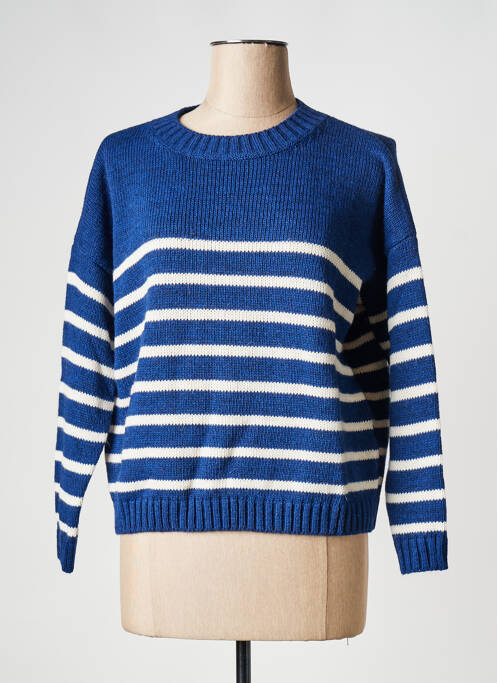 Pull bleu LA FEE MARABOUTEE pour femme