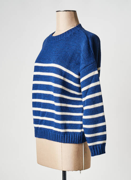 Pull bleu LA FEE MARABOUTEE pour femme