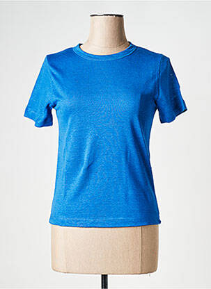 T-shirt col rond bleu PETIT BATEAU femme