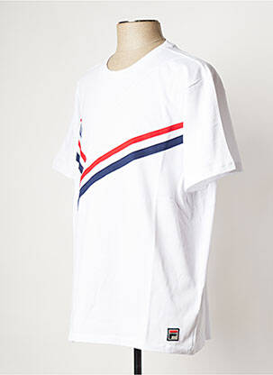 T-shirt col rond blanc FILA homme