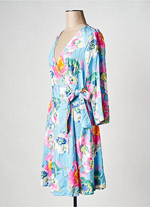 Robe courte col v bleu Y.A.S femme