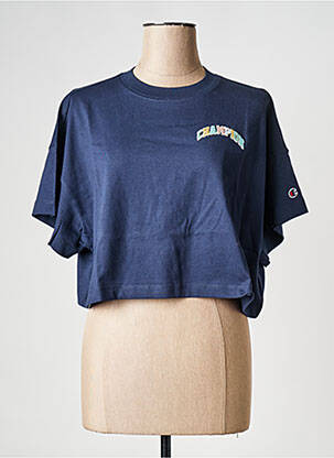 T-shirt col rond bleu CHAMPION femme