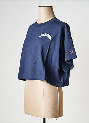 T-shirt col rond bleu CHAMPION femme