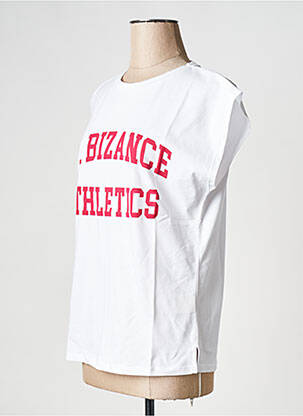 T-shirt col rond blanc BIZANCE femme