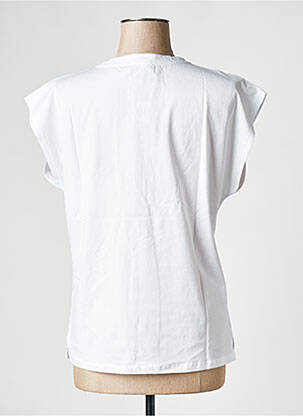 T-shirt col rond blanc BIZANCE femme