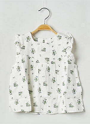 Top col rond blanc PETIT BATEAU fille