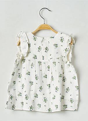Top col rond blanc PETIT BATEAU fille