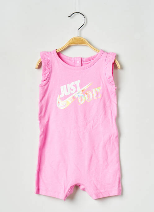 Combishort rose NIKE pour fille