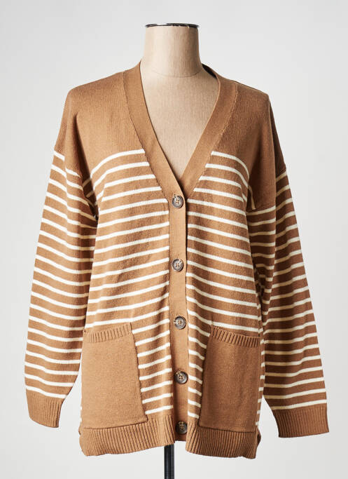 Gilet manches longues marron VILA pour femme