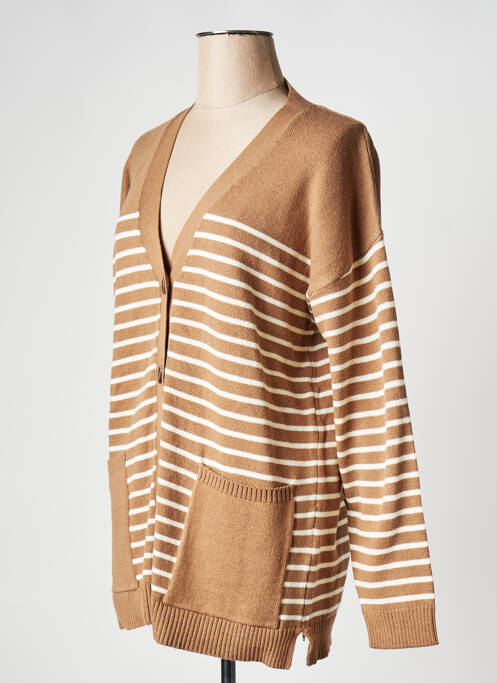 Gilet manches longues marron VILA femme