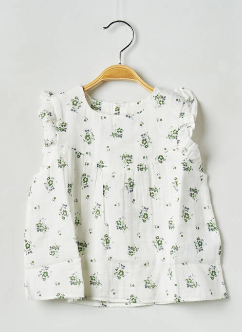 Top blanc PETIT BATEAU pour fille