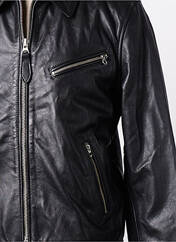 Veste en cuir noir SCHOTT pour homme seconde vue