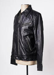 Veste en cuir noir SCHOTT pour homme seconde vue