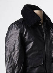 Veste en cuir noir SCHOTT pour homme seconde vue