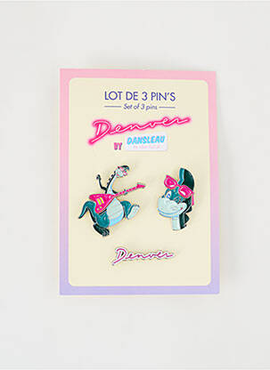 Pins rose DANSLEAU unisexe