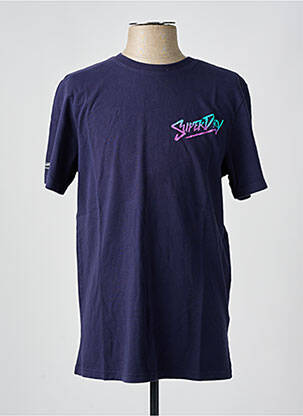 T-shirt bleu SUPERDRY homme