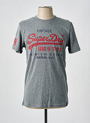 T-shirt gris SUPERDRY homme