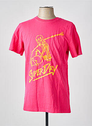 T-shirt rose SUPERDRY homme