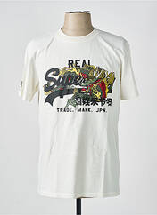 T-shirt beige SUPERDRY pour homme seconde vue