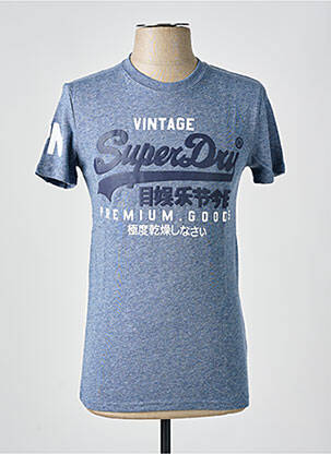 T-shirt bleu SUPERDRY homme