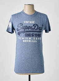 T-shirt bleu SUPERDRY homme