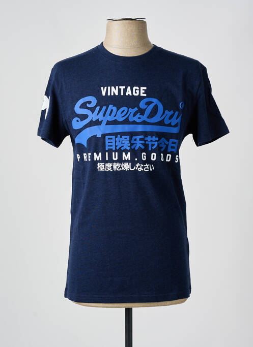 T-shirt bleu SUPERDRY pour homme