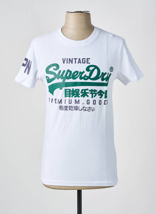 T-shirt blanc SUPERDRY pour homme
