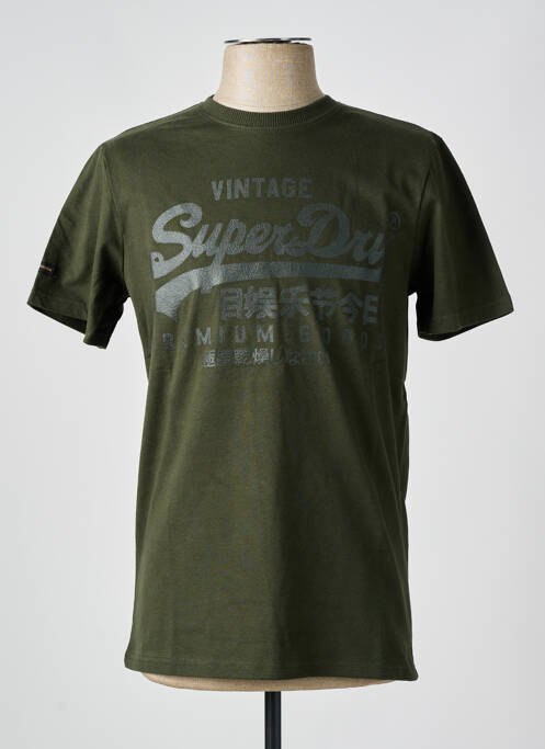 T-shirt kaki SUPERDRY pour homme