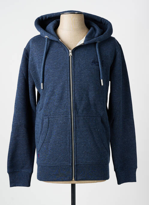 Sweat-shirt bleu SUPERDRY pour homme