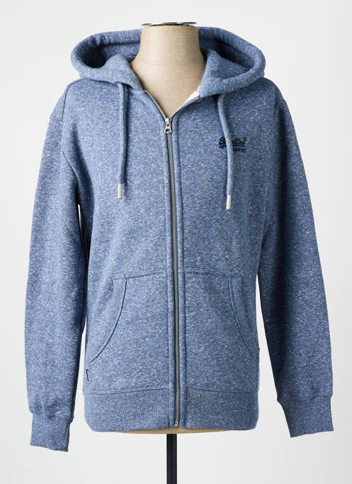 Sweat-shirt bleu SUPERDRY pour homme