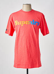 T-shirt rose SUPERDRY homme