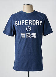 T-shirt bleu SUPERDRY homme