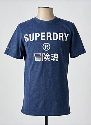 T-shirt bleu SUPERDRY pour homme