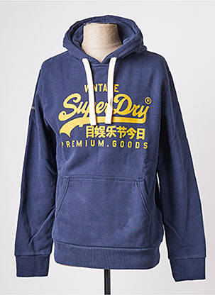 Sweat-shirt bleu SUPERDRY pour homme