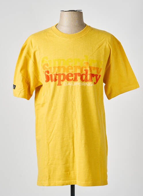 T-shirt jaune SUPERDRY pour homme