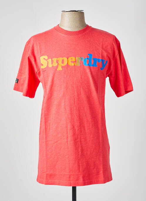 T-shirt rose SUPERDRY pour homme