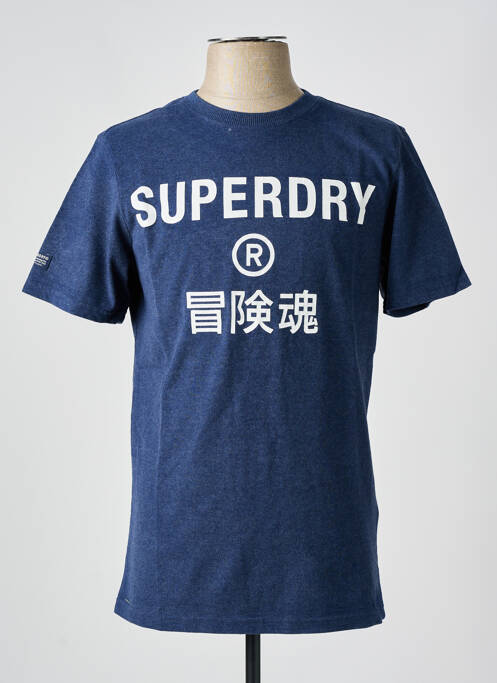 T-shirt bleu SUPERDRY pour homme