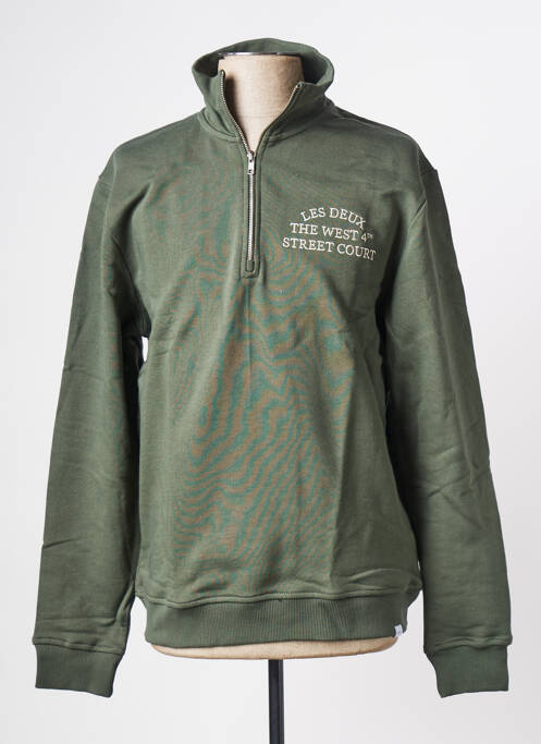 Sweat-shirt vert LES DEUX pour homme