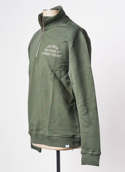 Sweat-shirt vert LES DEUX homme