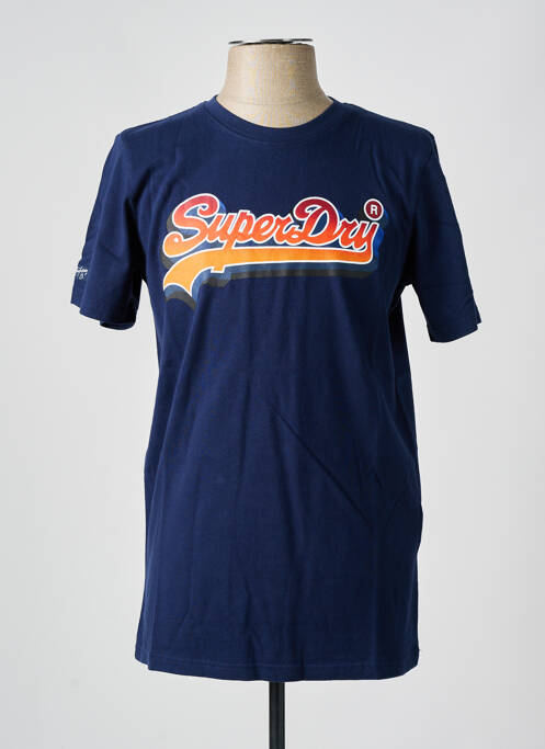 T-shirt bleu SUPERDRY pour homme
