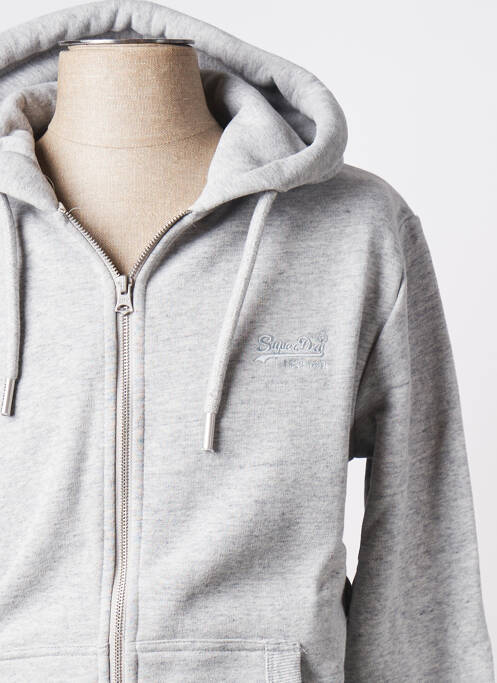 Sweat-shirt gris SUPERDRY pour homme