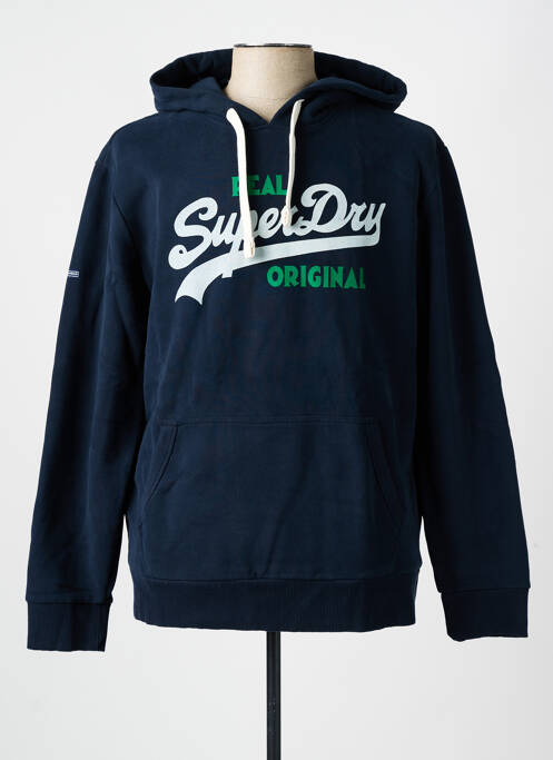 Sweat-shirt bleu SUPERDRY pour homme