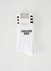 Chaussettes blanc MOTHER SOCKER pour unisexe seconde vue