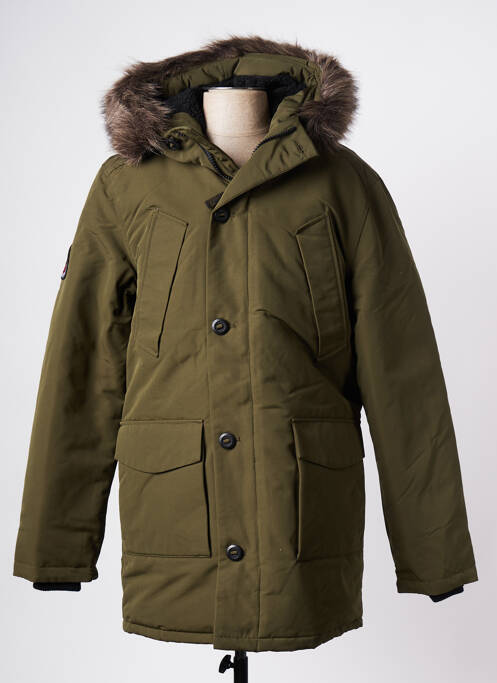 Parka kaki SUPERDRY pour homme