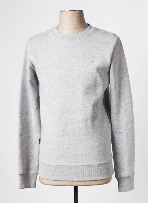 Sweat-shirt gris SUPERDRY pour homme