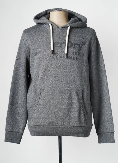 Sweat-shirt gris SUPERDRY pour homme