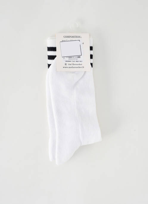 Chaussettes blanc MOTHER SOCKER pour unisexe