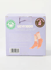 Chaussettes blanc EAT MY SOCKS pour unisexe seconde vue