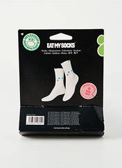 Chaussettes blanc EAT MY SOCKS pour unisexe seconde vue