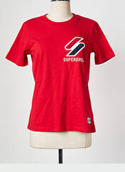 T-shirt rouge SUPERDRY pour femme seconde vue